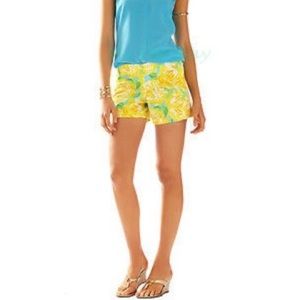 EUC Lilly Pulitzer Deenie Shorts Sunglow yellow